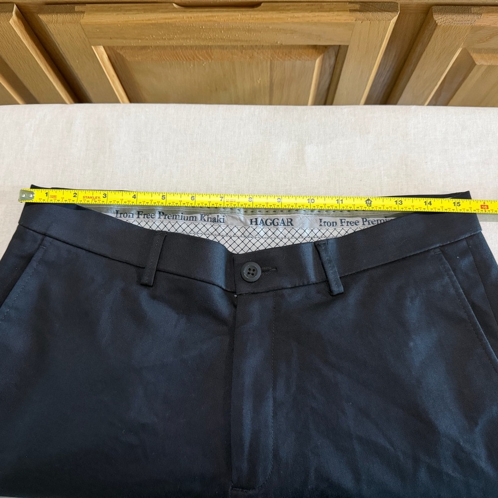 Haggar Men's Black Dress Pants - Picture 3 of 8